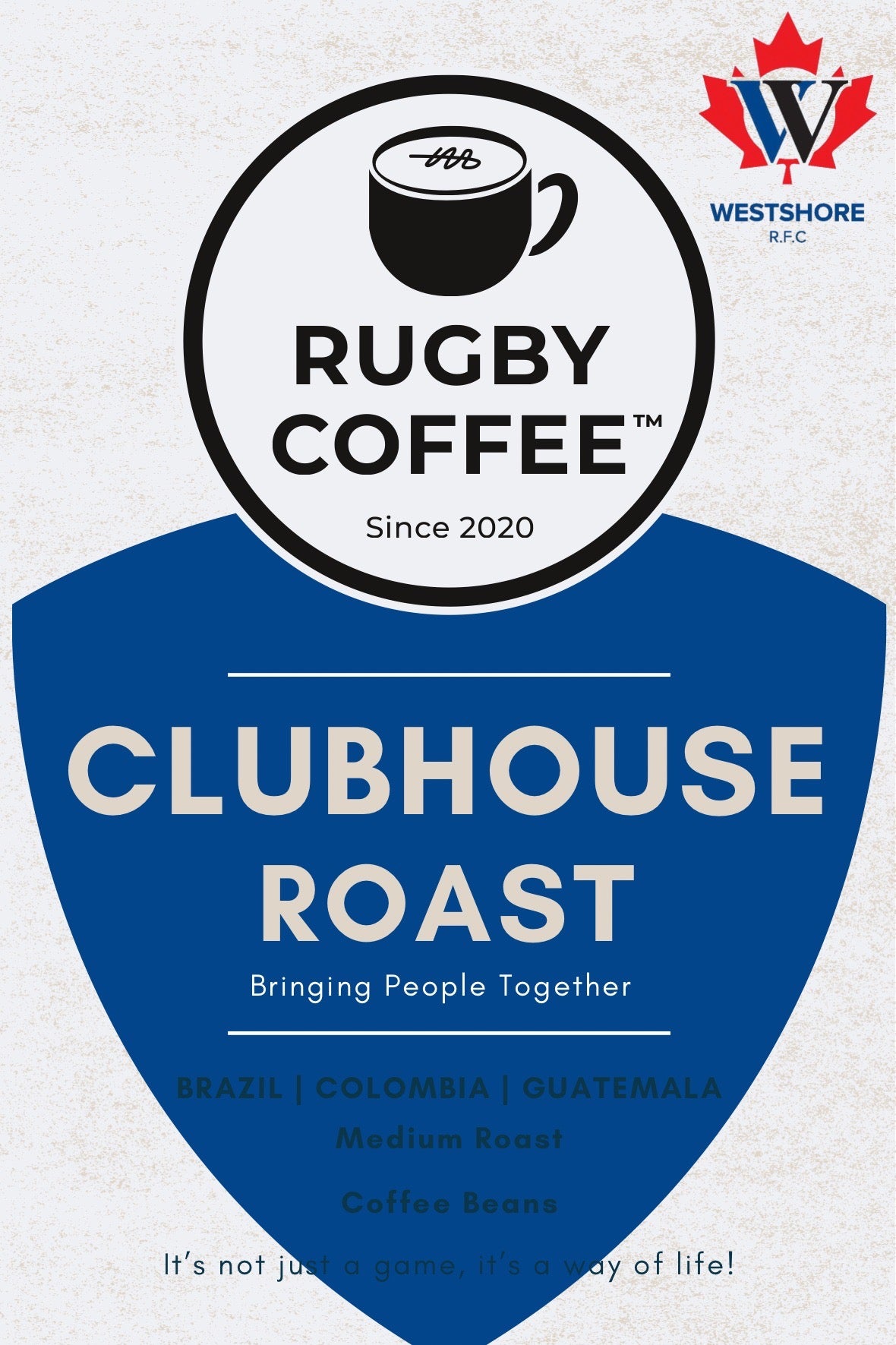 WESTSHORE RFC Clubhouse Roast 1lb Coffee RUGBYCOFFEE North America